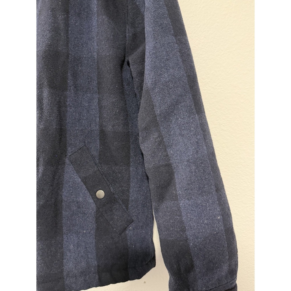 Cotton On Vintage Re-Mastered Sherpa Lined Plaid Jacket Mens Small Blue - Picture 6 of 10